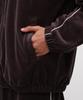 AVIREX VELOUR RAGLAN SLEEVE STAND ZIP A.C.D black 783-5230024