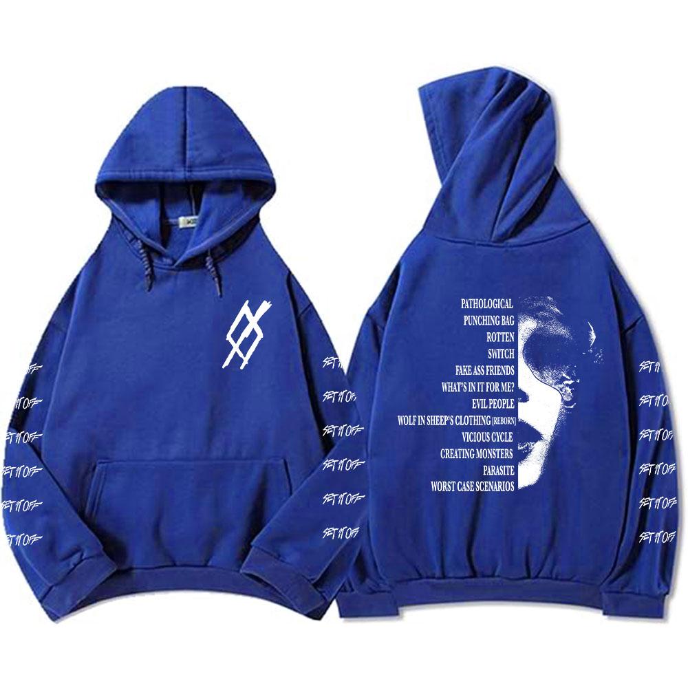 SIO Альбом Треклист Худи Рок-группа Set It Off Толстовки Гранж Мода Унисекс Уличная одежда Хип-хоп Гранж Мужские Sudaderas Мужские