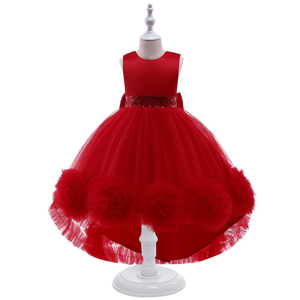 Детские платья для девочек, платье с бантом на день рождения, свадьбу, бальное платье для младенцев, платье на крестины, платье для девочек-подростков