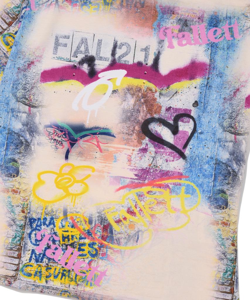 FALLETT Youth Graffiti Tight Top Ivory