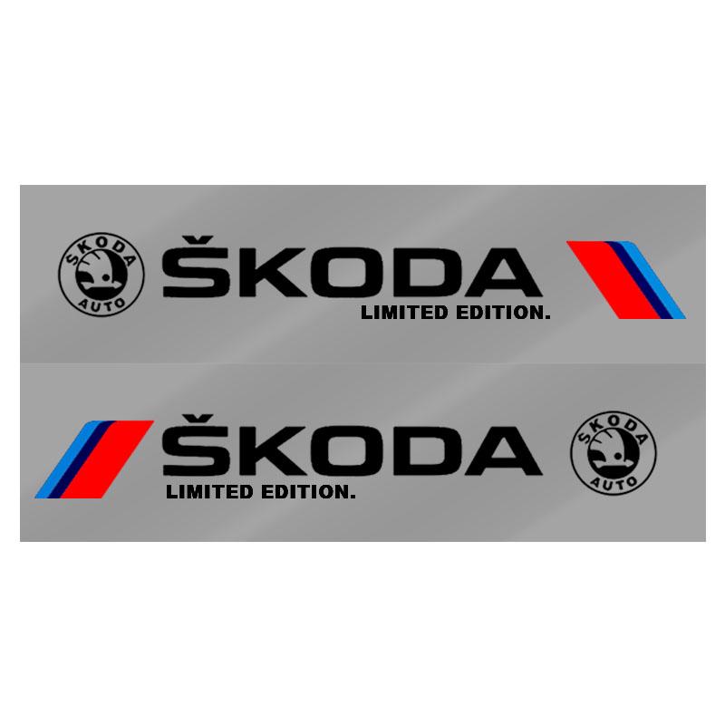2 шт. Наклейки для украшения кузова автомобиля Персонализированные спортивные наклейки на двери для Skoda Superb Octavia Kodiaq Yeti Rapid Karoq Fabia Kamiq Enyaq Vis