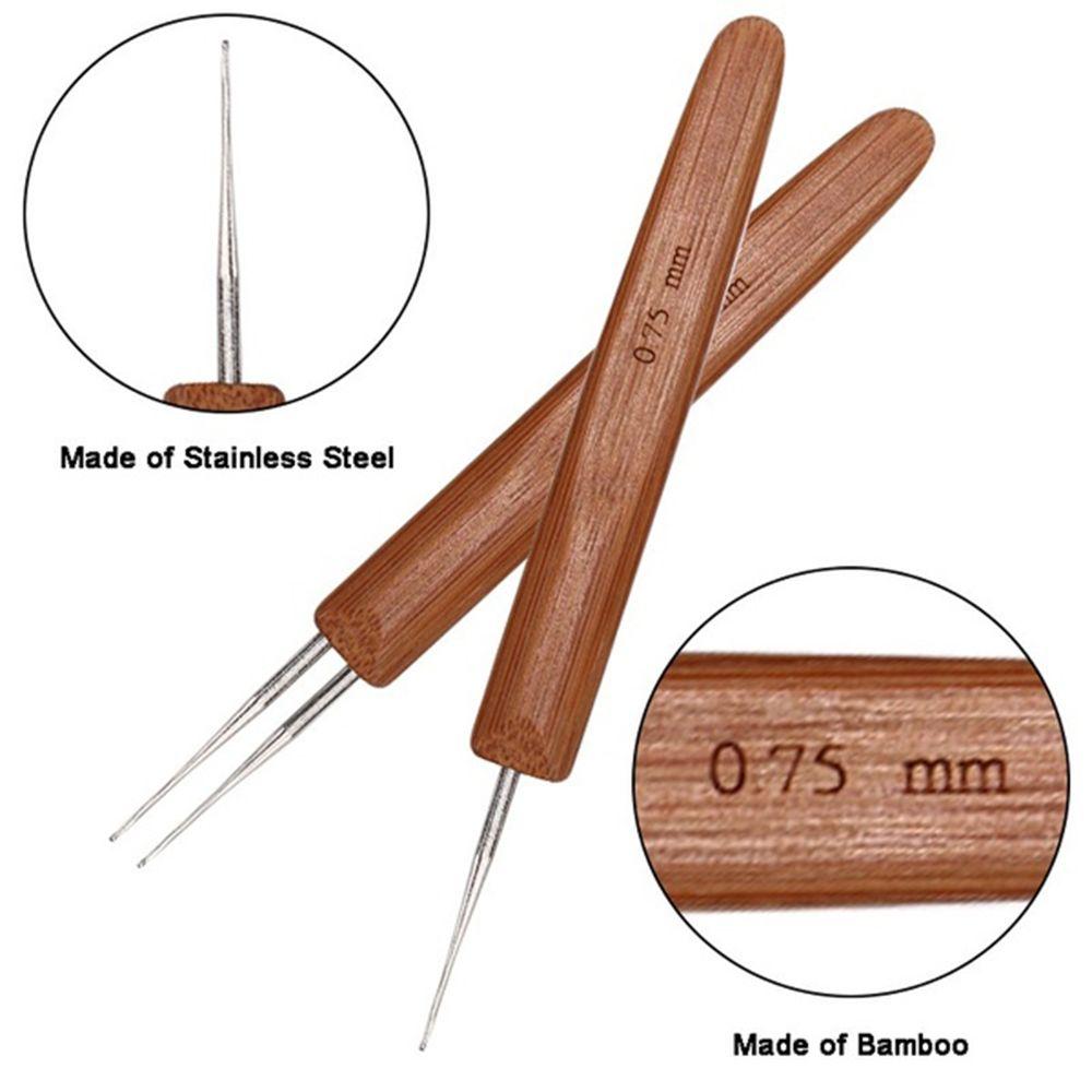 Handle One/Doube/Triple Head for Making Dreadlock Braid Maintenance Knitting Hooks Crochet Needle