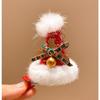 Динь-динь-динь~Милая красная шапка-ёлка, заколка для волос, женские высококлассные реквизиты для нарядов, плюшевая заколка для боковой пряди
