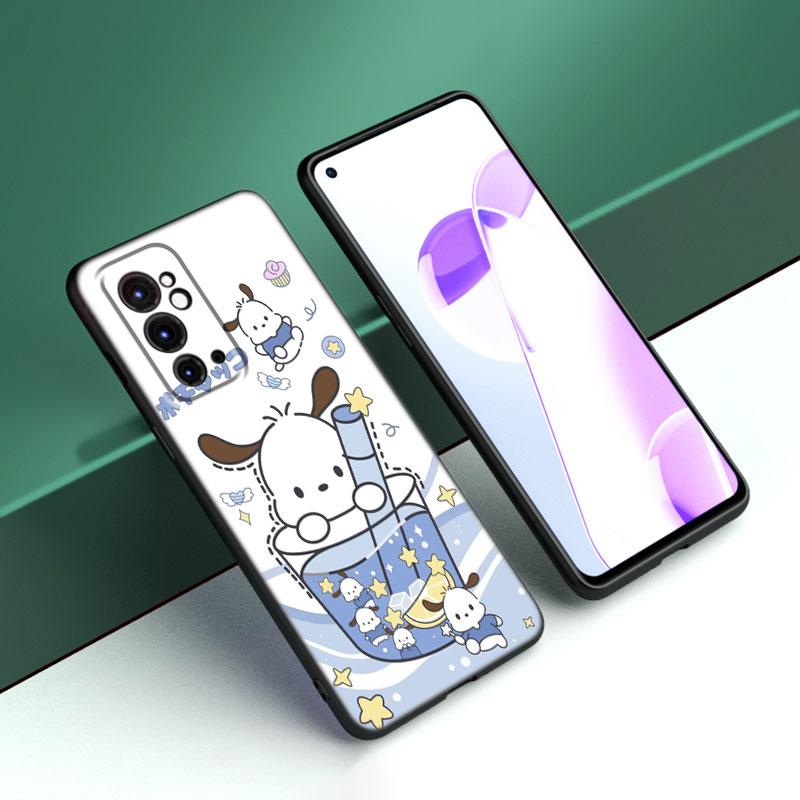 Мультяшный милый черный силиконовый чехол для телефона Pochacco для OnePlus 9 10 11 12 ACE 2V Pro 9RT 10T 10R Nord CE 2 3 Lite N10 N20 N30 5G