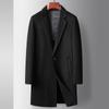 Autumn and Winter Medium and Long Wool Trench Coat Middle-aged and Young Business Woolen Solid Color Thickened Casual Coat