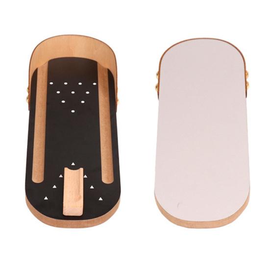 1 Set Desktop Mini Bowling Game Stress Anxiety Relief Portable Travel Wooden