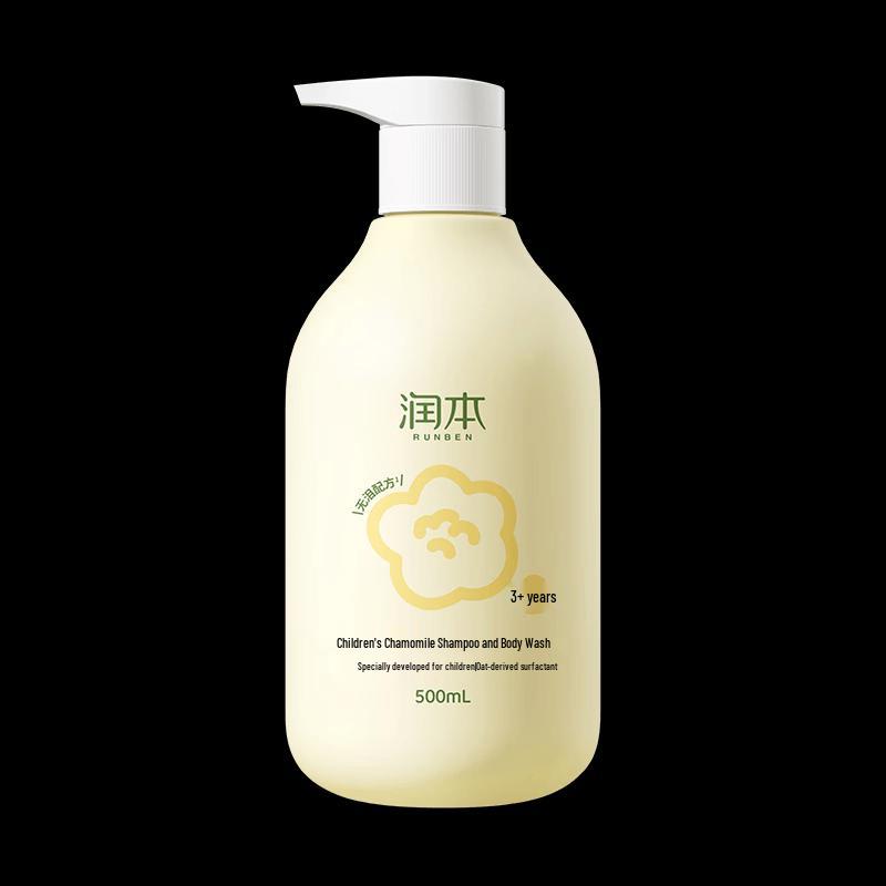 RUNBEN Kids 2-in-1 Bubble Shampoo & Body Wash Set