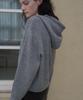 DEHEVE Two-Way Hood Zip-Up Knit [Gray]