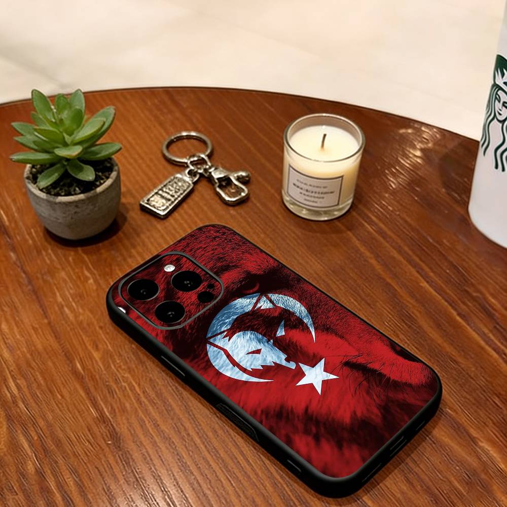 Чехол для телефона Turk Wolf Turkey Flag Силиконовый Мягкий Для IPhone 17 16 15 14 13 12 11 X XR Plus Pro Max Plus