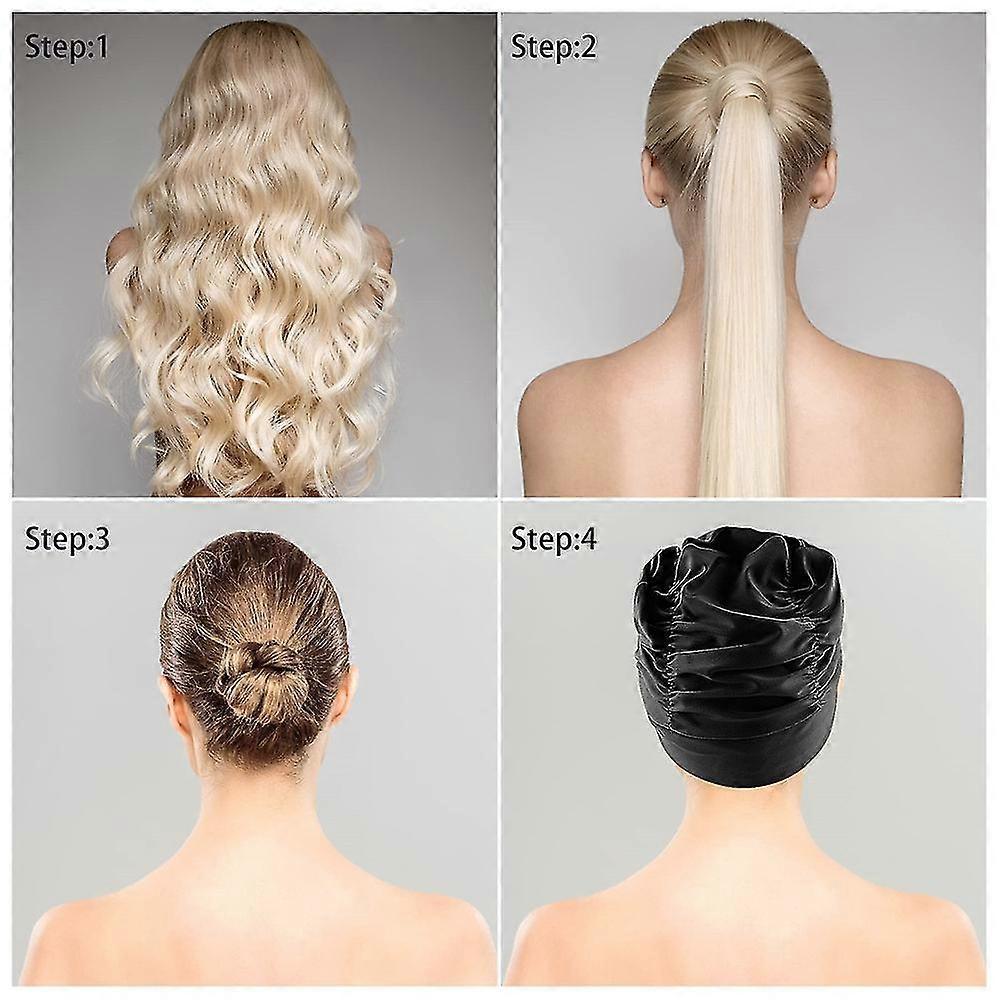 Women's Pleated Nylon Swim Cap for Long Hair