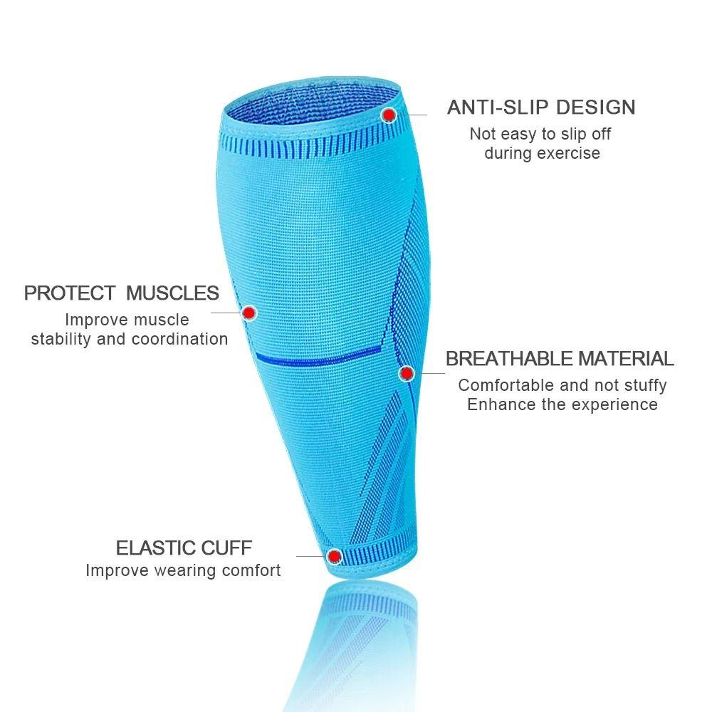 Нейлоновый компрессионный рукав для икр Мягкие носки для ног Новая защита голени Унисекс