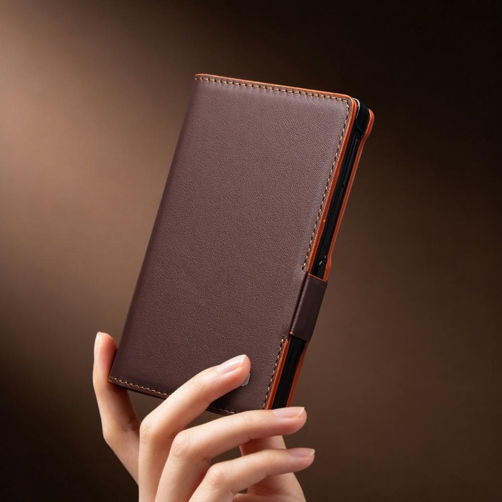 Для Samsung Galaxy Z Fold8 Fold 8 Ultra NAPPA Натуральная Кожа Магнитный Флип-кейс с Magsafe Бизнес Коровья Кожа Чехол для Fold8