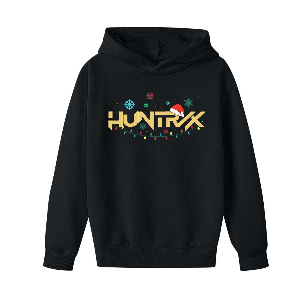 Kids' Long Sleeve Loose Pullover Letter Print Drawstring Hooded Sweatshirt