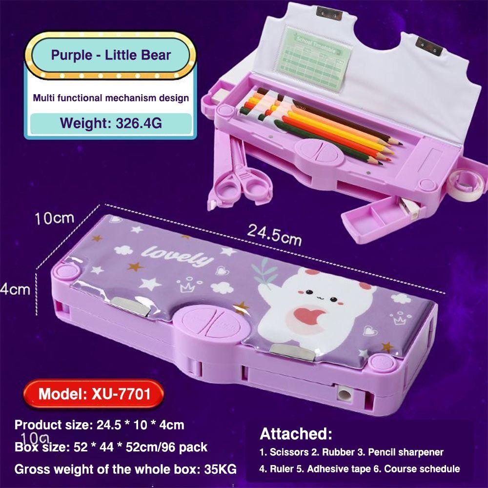 Двухъярусный пенал с точилкой Органайзер для канцелярских принадлежностей Для мальчиков/девочек