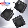 5-портовое USB Type-C зарядное устройство со сменными вилками EU/US/UK/KR для путешествий