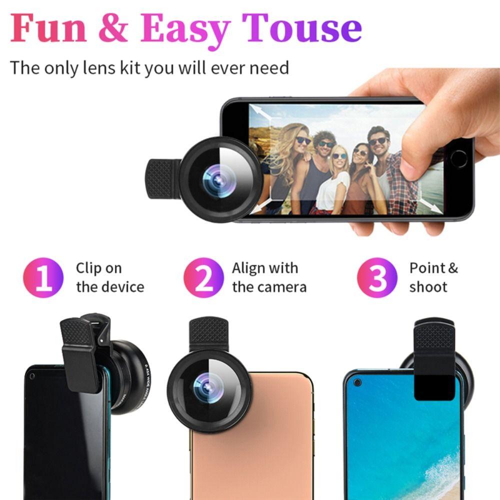 Universal Accessories 0.45x 49uv 37mm Super Wide-Angle + Macro HD Lens Mobile Phone Lens Lens Clip