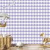 Harlequin Diamonds Wallpaper White and Blue for Living Room and Bedroom 50x1000