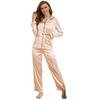 Women's Pajamas Autumn and Winter with Pockets Long-sleeved Trousers Homewear Suit