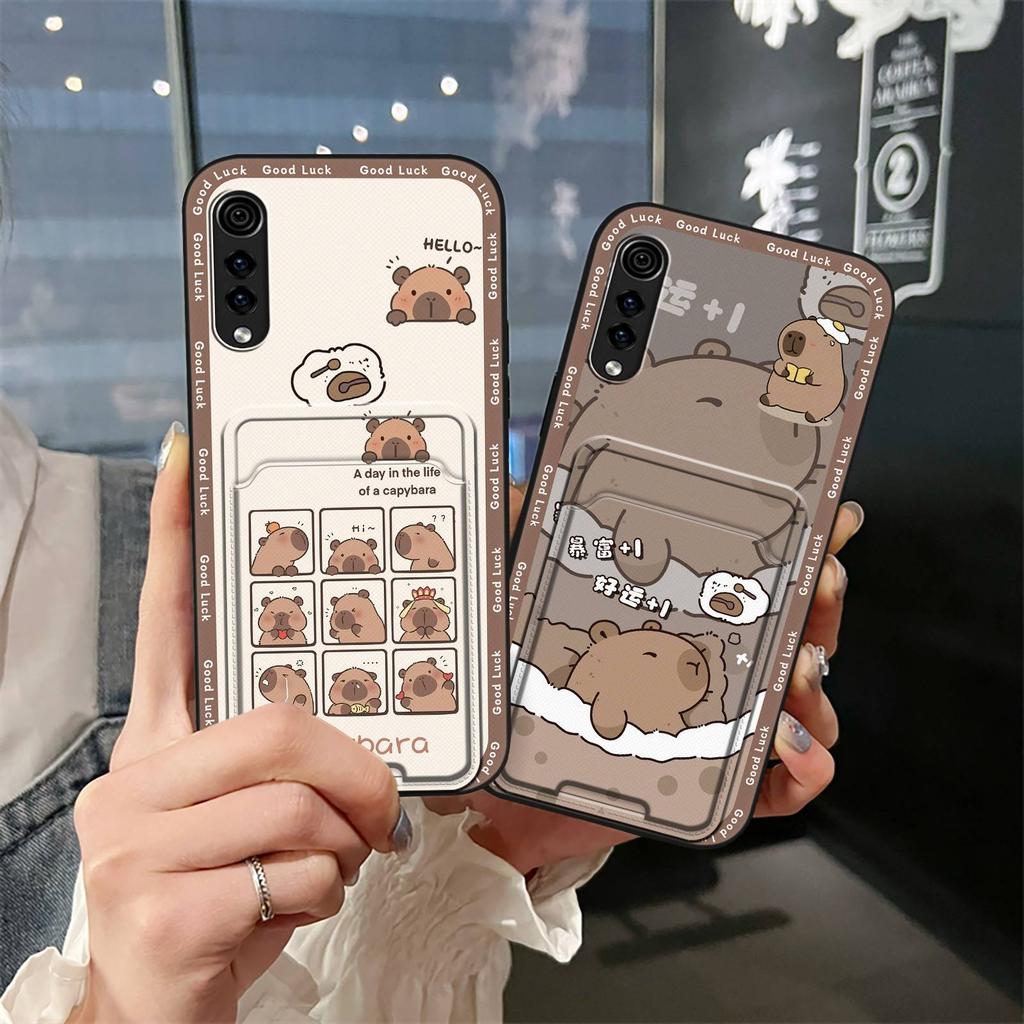 Модный дизайн Чехол-кармашек для карт для телефона LG Velvet 4G/5G Мультяшный мягкий чехол Полная защита Граффити Противоударный Силиконовый ТПУ