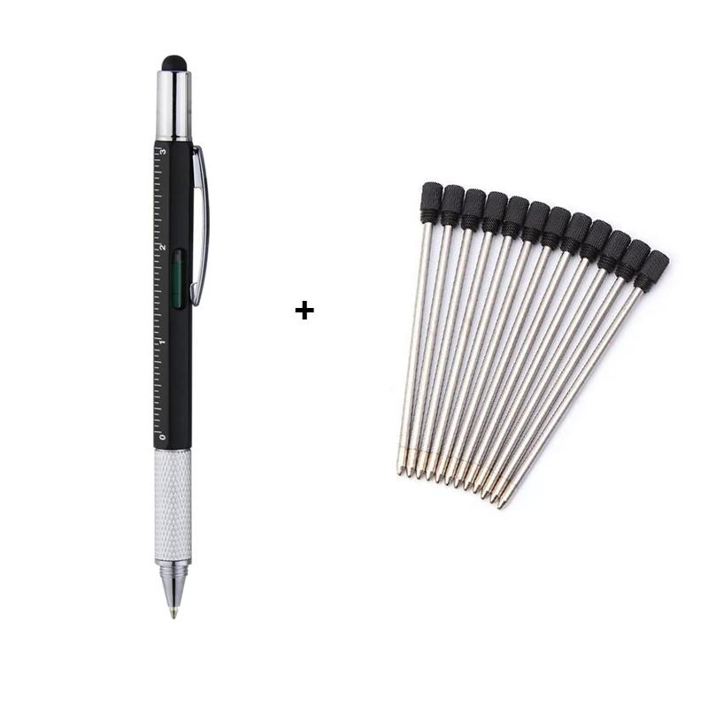 1 комплект 7 в 1 с ручным инструментом, многофункциональной шариковой ручкой, измерительной линейкой, отверткой, сенсорным экраном, стилусом, спиртовым уровнем