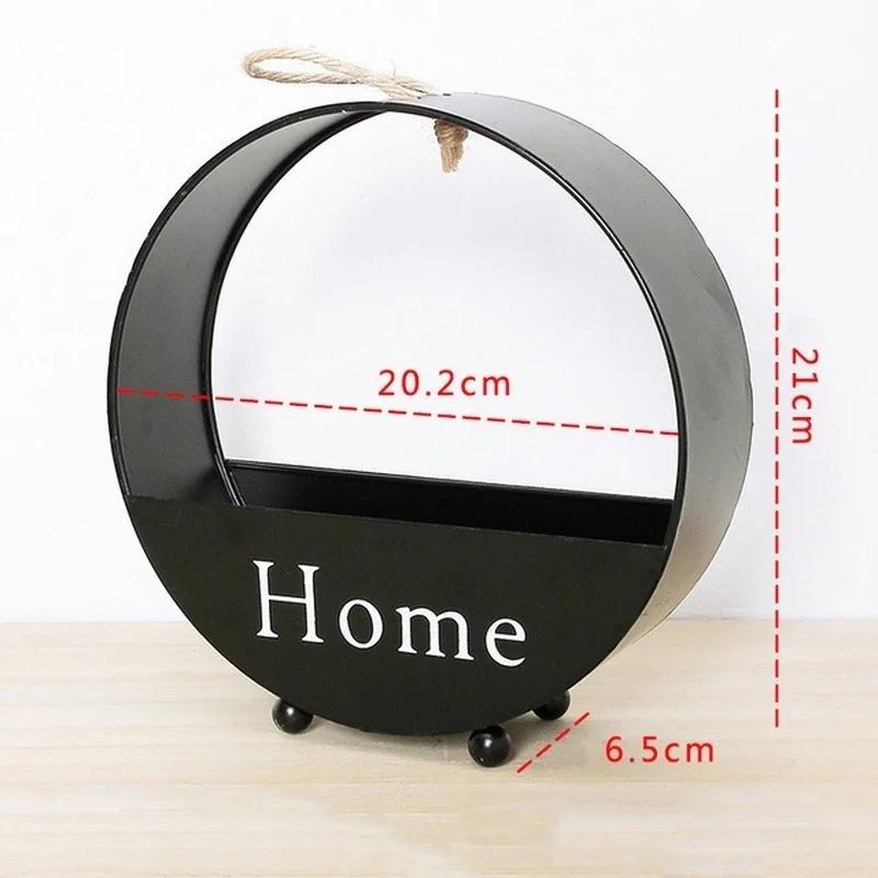 Новая скандинавская кованая настенная цветочная корзина круглый цветочный горшок настенное крепление