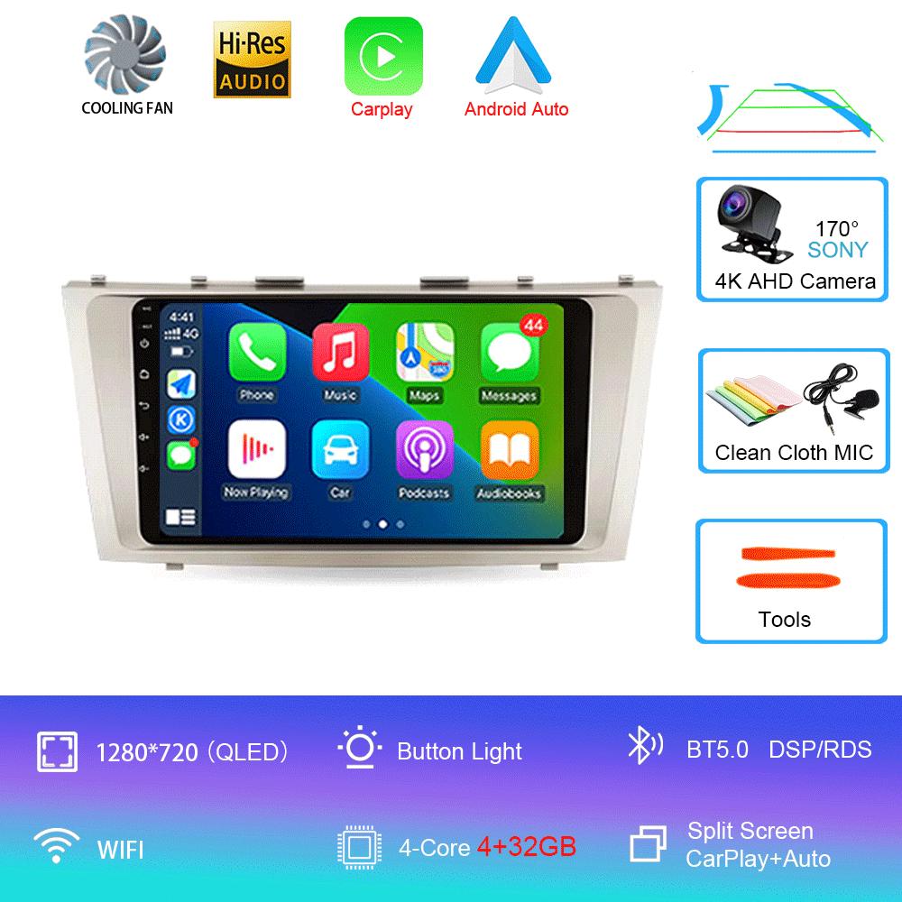 Android 14 Автомобильное радио для Toyota Camry 6 XV 40 50 2006 - 2011 Мультимедийный видеоплеер Навигация стерео GPS Нет 2din 2 din dvd