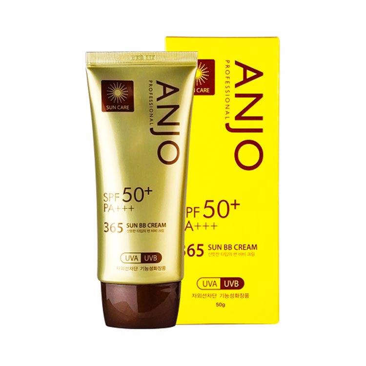 ANJO Professional 365 Sun BB Cream SPF 50+ PA+++ 50 г, Солнцезащитный крем, KBeauty, Корейская косметика, образец