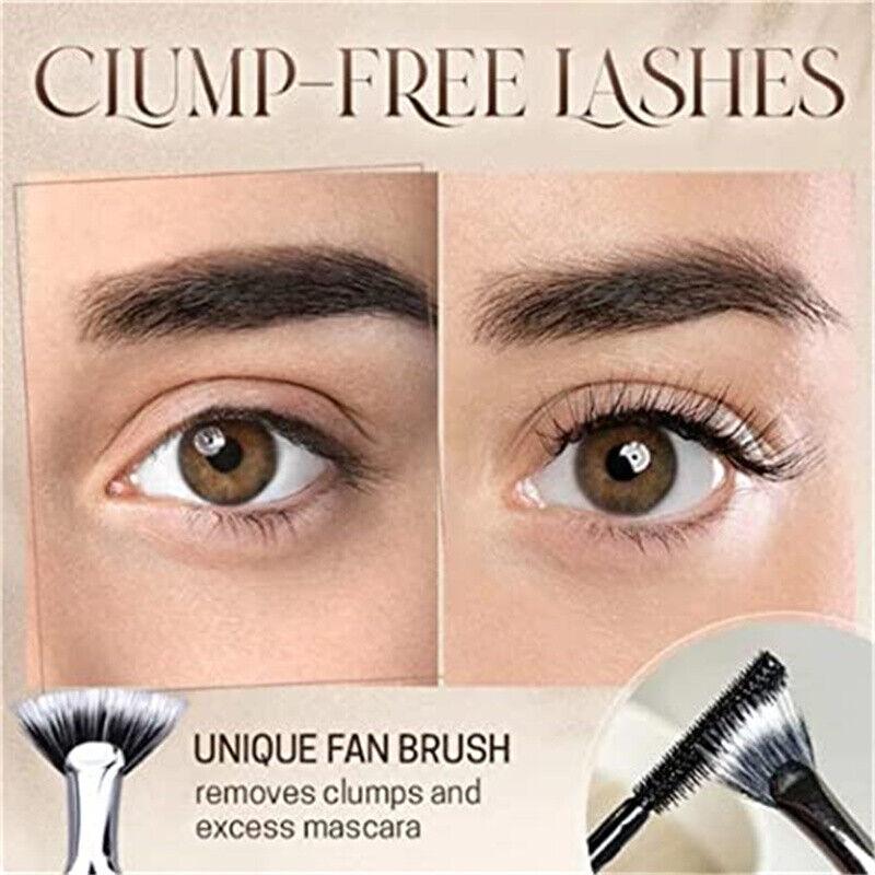 Folding Angle Scalloped Lash Brush, 2024 New Mascara Fan Brush Eyelash Brush