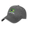 Brazil Flag Brazilian  Baseball Caps Vintage Distressed Cap Men Women Outdoor Travel Adjustable Fit Hats Cap