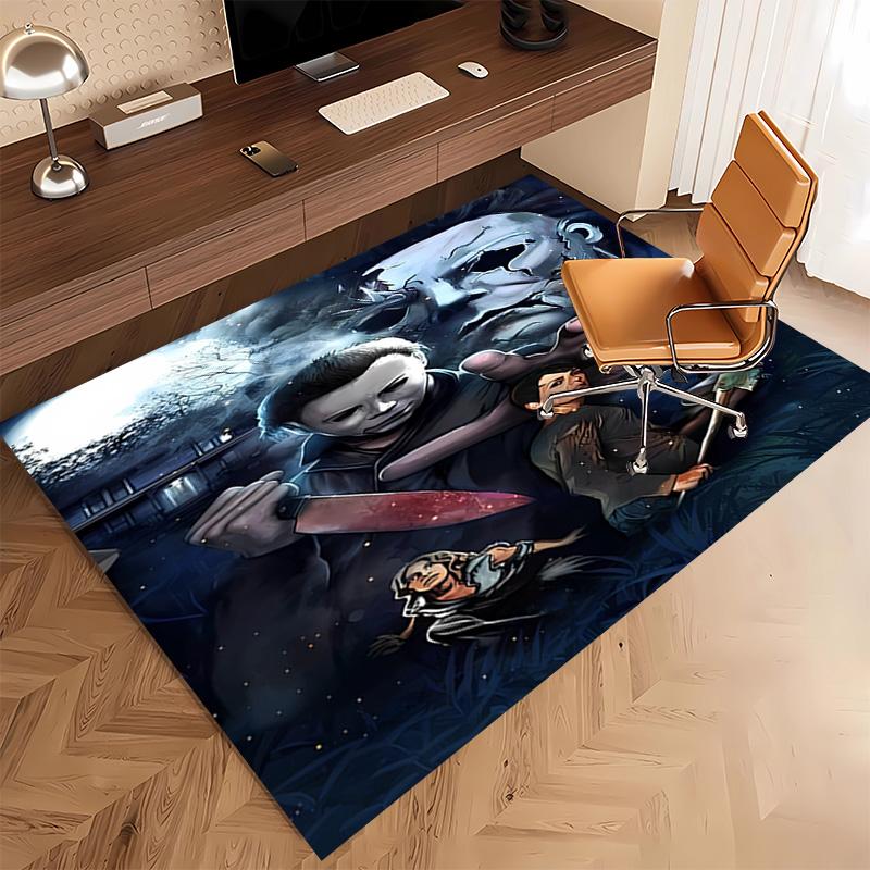 1pc The Revenge of Michael Myers Print Area Rug - Soft, Washable Non-Slip Indoor Mat, Living Room, Home Office Decorative Rug,Office Decorative