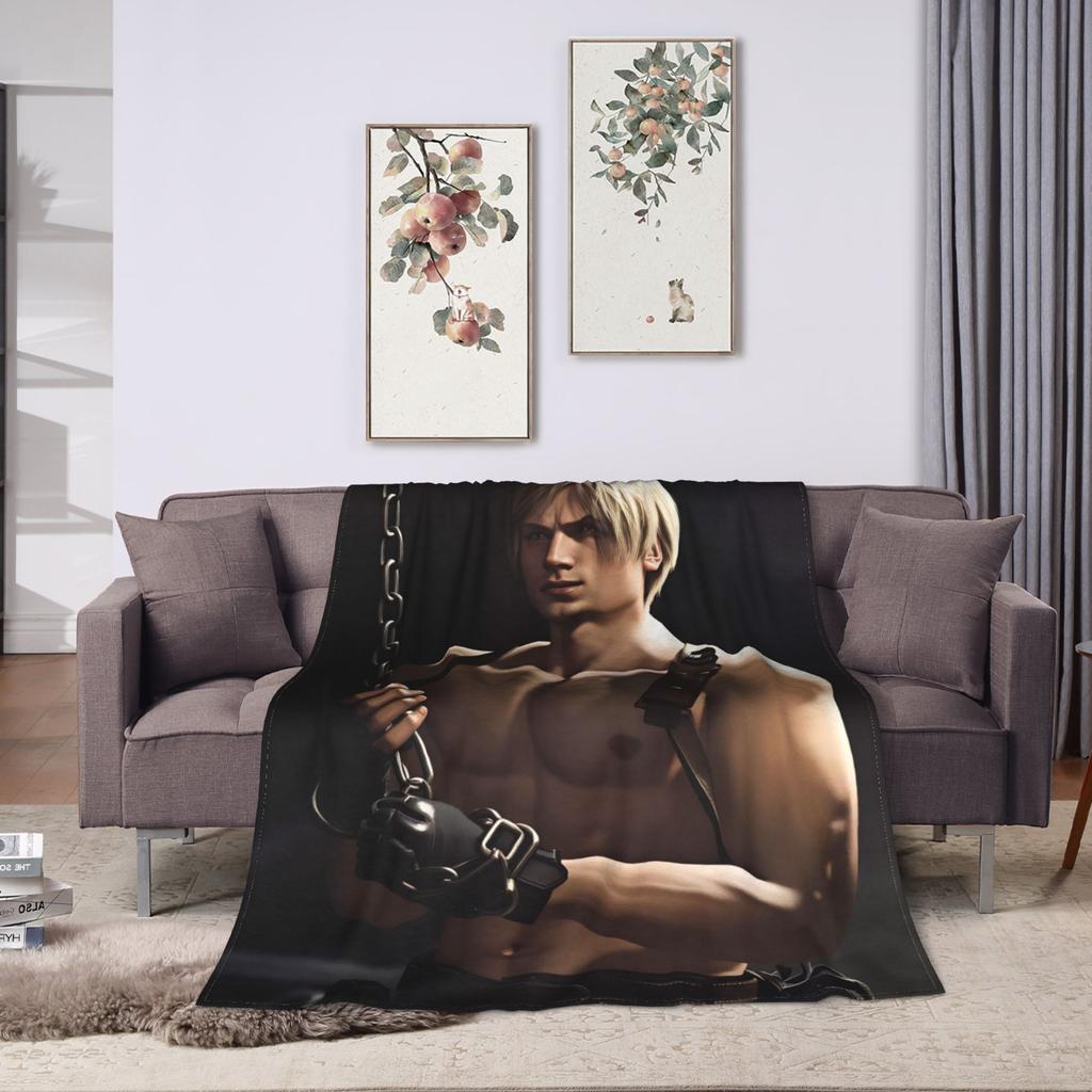 Leon Kennedy Cozy Blanket Trend Travel Throw Blanket Living Room Flannel Bedspread Sofa Bed Cover