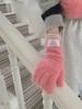 Women's Korean Style Colorblock Wool Long Gloves - Warm, Windproof, Five-Finger Design for Winter Cycling
