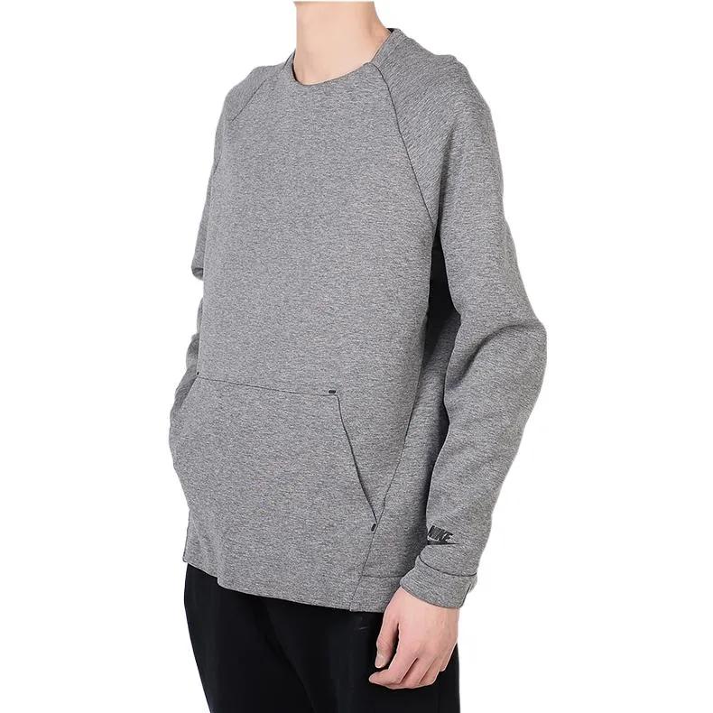 Nike Sweatshirts Men's Gray Crew Neck Moderate Regular (Unisex) Sweatshirts 805141 091