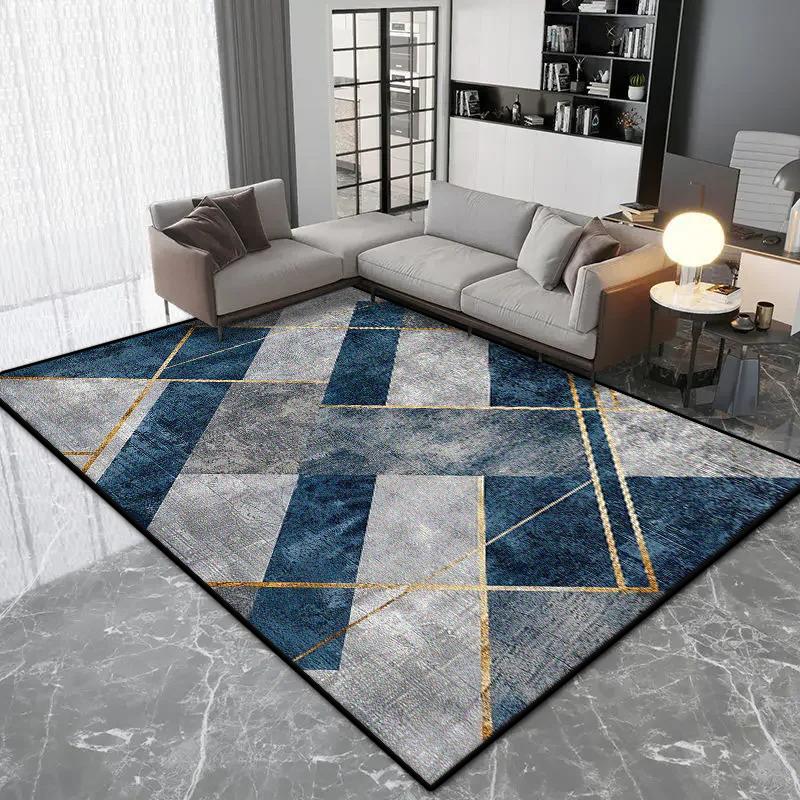 Ковер в скандинавском геометрическом стиле, роскошное украшение для гостиной, ковры большой площади для спальни, коврик для пола с противоскользящим покрытием, мягкий