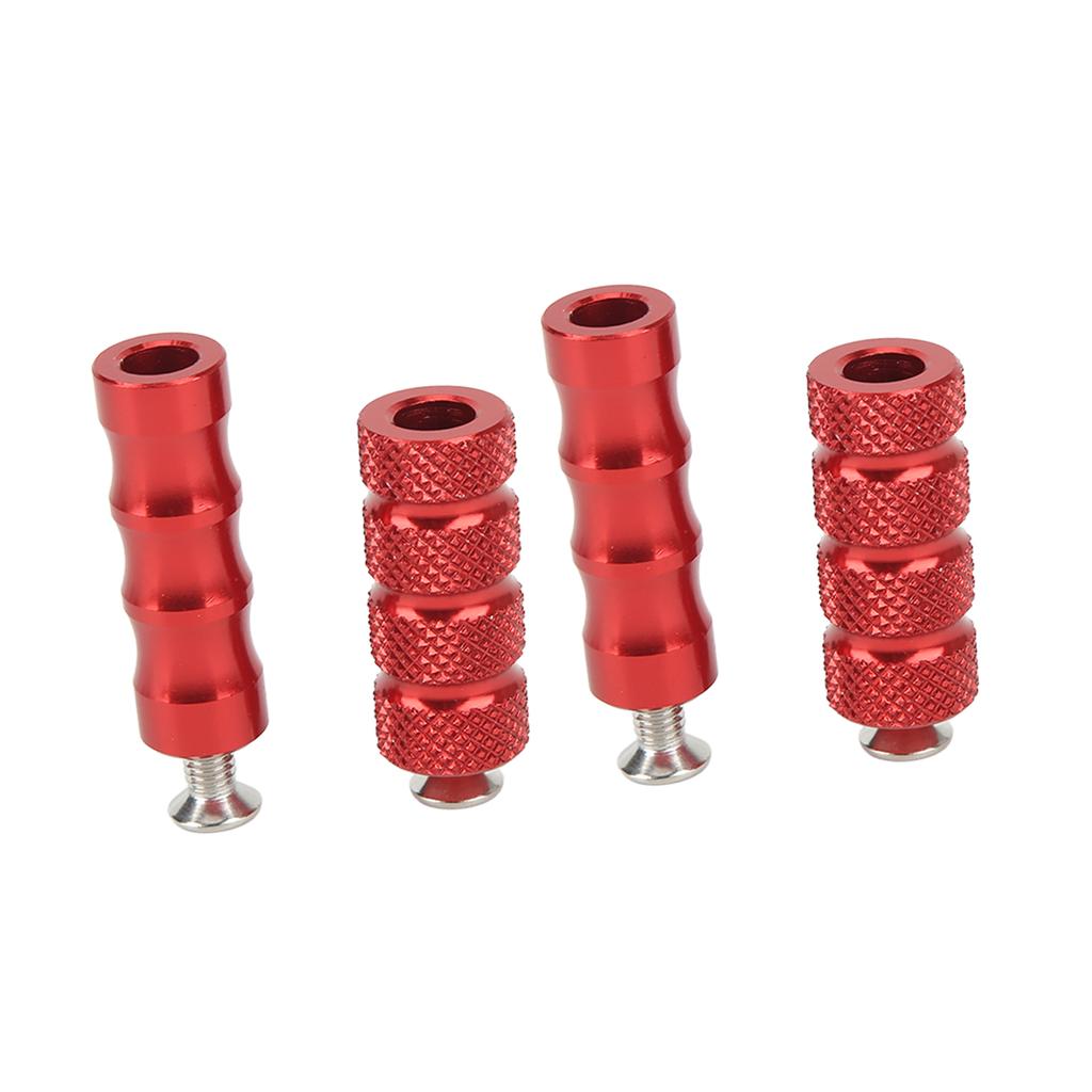 2 Pair Motorcycle Brake Foot Peg CNC Process Plating Precise Fit For M6 6mm Mounting Bolts Motorbike