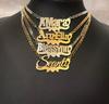 Custom Stainless Steel Name Pendant Necklaces Personalized Gold Fashion Men Women Nameplate Jewelry Initial Letter Necklace