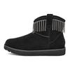 Classic Mini Fringe Waterproof Short Snow Boots Women Boots Black 1127454-BLK