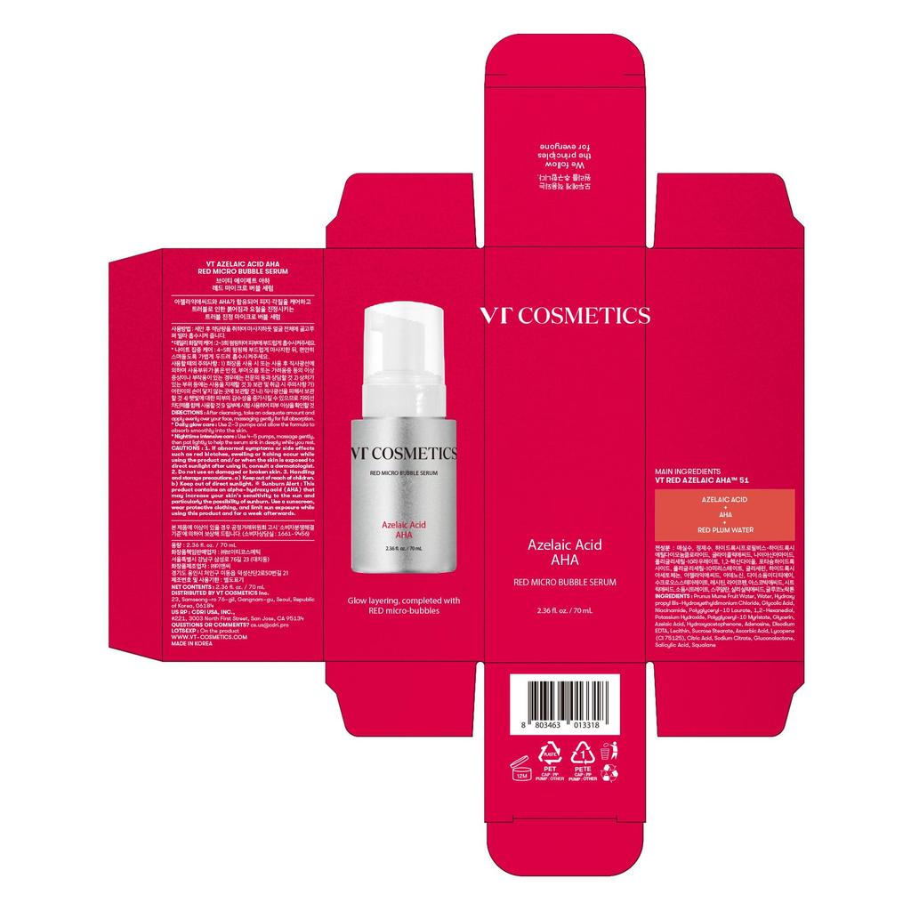 VT COSMETICS Azelaic Acid AZ AHA Red Micro Bubble Serum 70ml/2.36fl.oz.