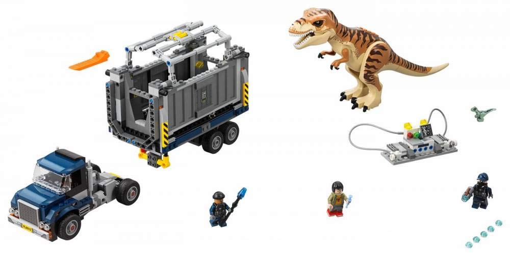 LEGO Jurassic World Transport 75933 Игровой набор с динозаврами, 609 деталей, грузовик T-Rex,