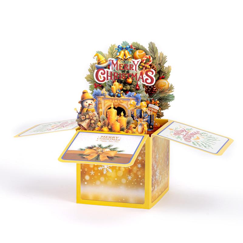 Popular Christmas Greeting Card Gift 3D Three-Dimensional Greeting Card Creative Holiday Wishes Christmas Tree Card