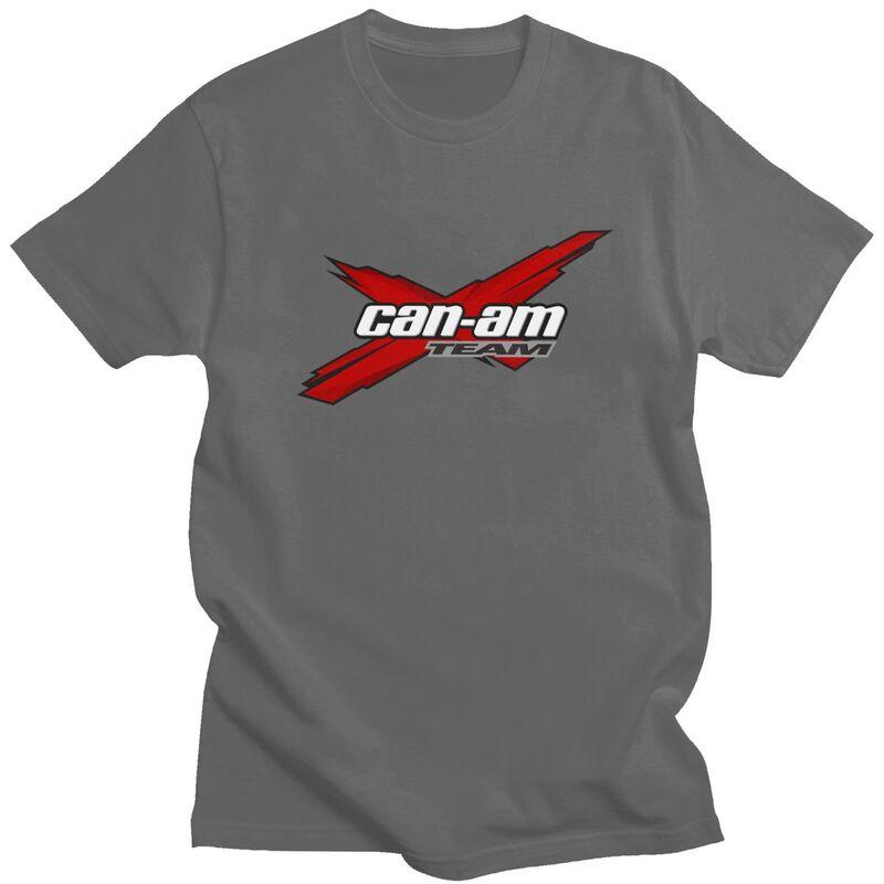 Мужские футболки CanAm на заказ, с коротким рукавом, хлопковые, классические, повседневные, одежда с принтом мотоцикла BRP