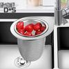 Stainless Steel Hanging Drain Rack Basket Strainer Rustproof Corrosion Resistant Multi-Functional Swan Sink Strainer Drain Basket