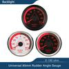New Universal 52mm 85mm Marine Boat Rudder Angle Indicator Gauge 12V 24V with Red Backlight 0-190 ohms for Boat Yacht Vessel