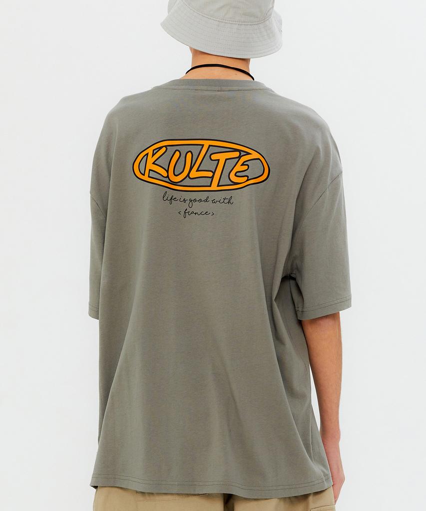KULTE Orbit Logo T-Shirt L.Khaki