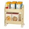 Кухонная тележка из пищевого пластика 2/3/4-ярусная тележка для хранения с бесшумными колесами, тонкий дизайн, тележка для хранения закусок в квартире, универсальная тележка