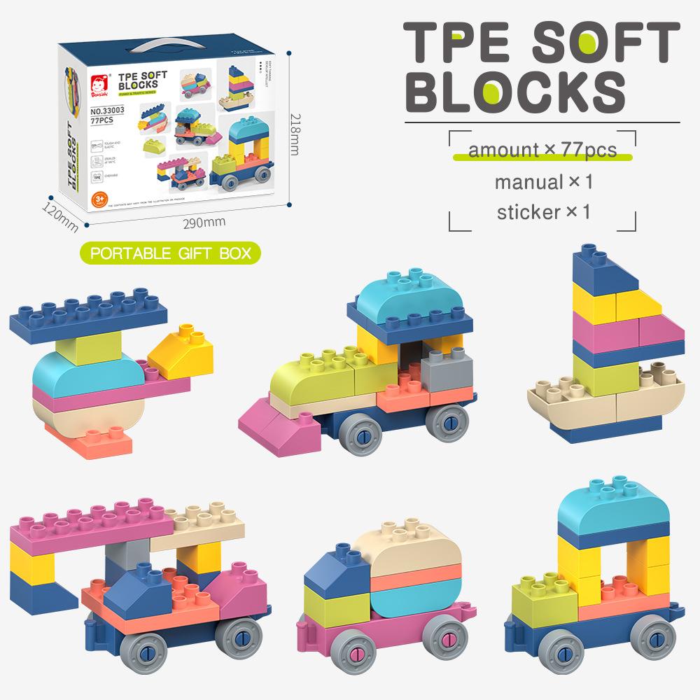 Large Soft Building Blocks Gift Box for 0-3 Years Toddler Early Learning Toy Set