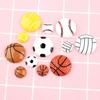 40Pack Football Assorted Sport Ball Slime Charms Volleyball Flat Back Resin Charms  for Scrapbooking