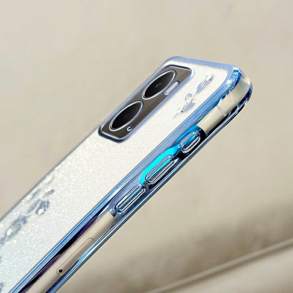 For Realme P3 5G Case Flower Pattern TPU Gradient Phone Cover with Lanyards