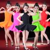 Детское платье для девочек, профессиональное платье для латиноамериканских танцев, костюм для соревнований, бальных танцев, сальсы, самбы, ча-ча, танго, без рукавов, для тренировок