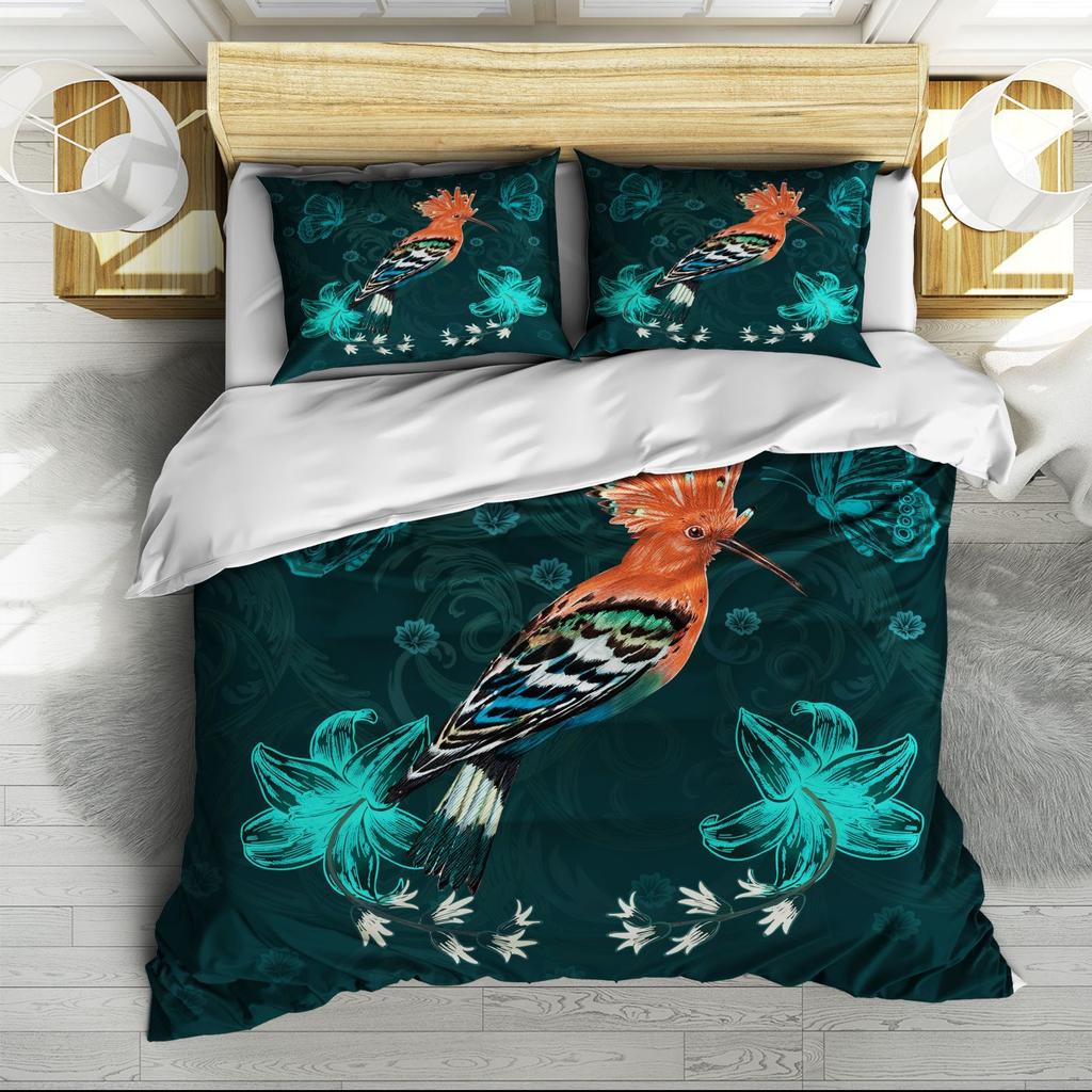 Digital Printing Three-Piece Set Retro Pattern Quilt Cover Sheets Can Be Determined